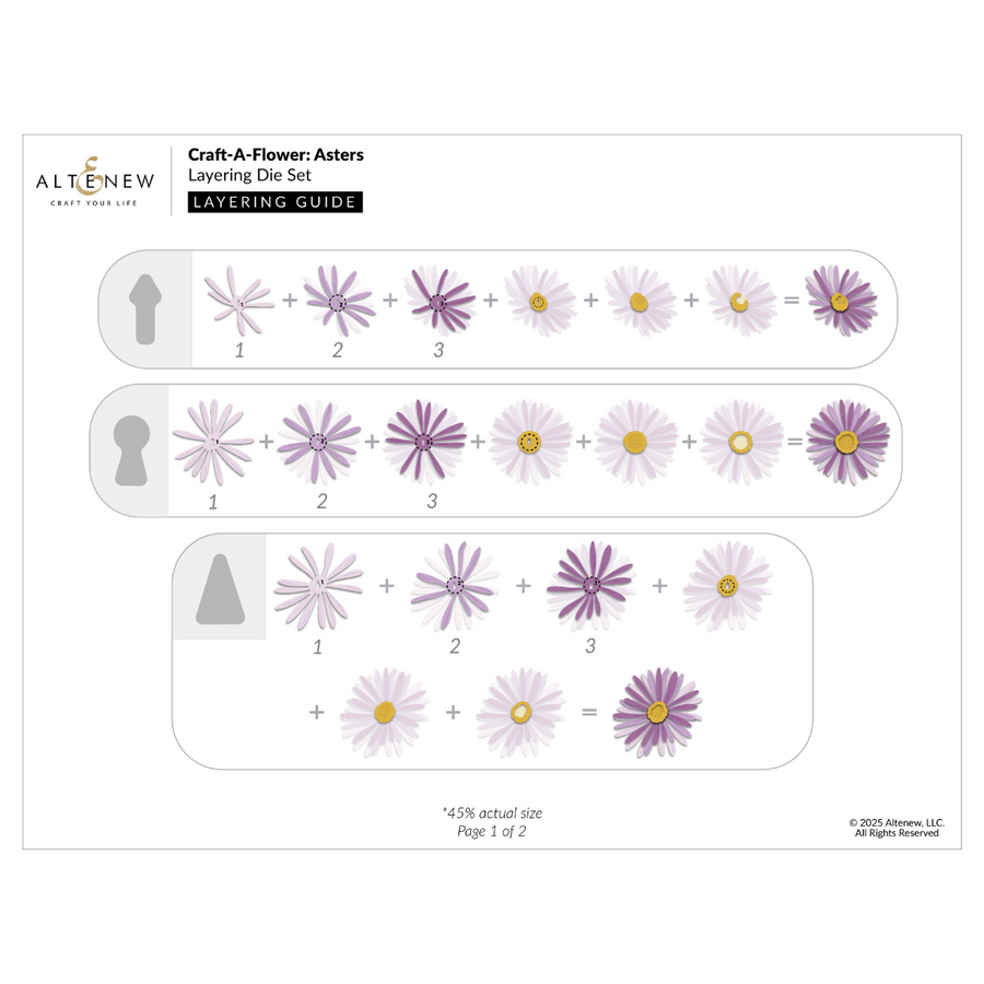Altenew - Craft-A-Flower: Asters Layering Die Set