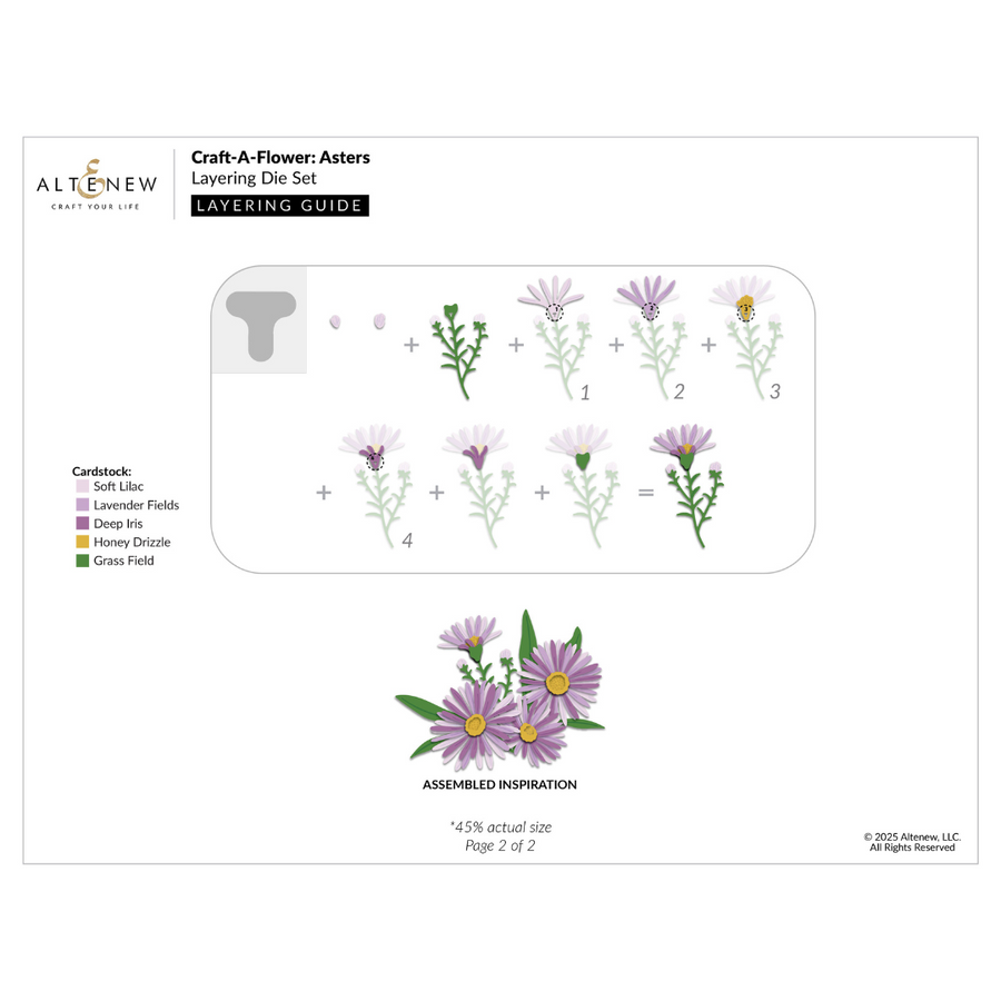 Altenew - Craft-A-Flower: Asters Layering Die Set
