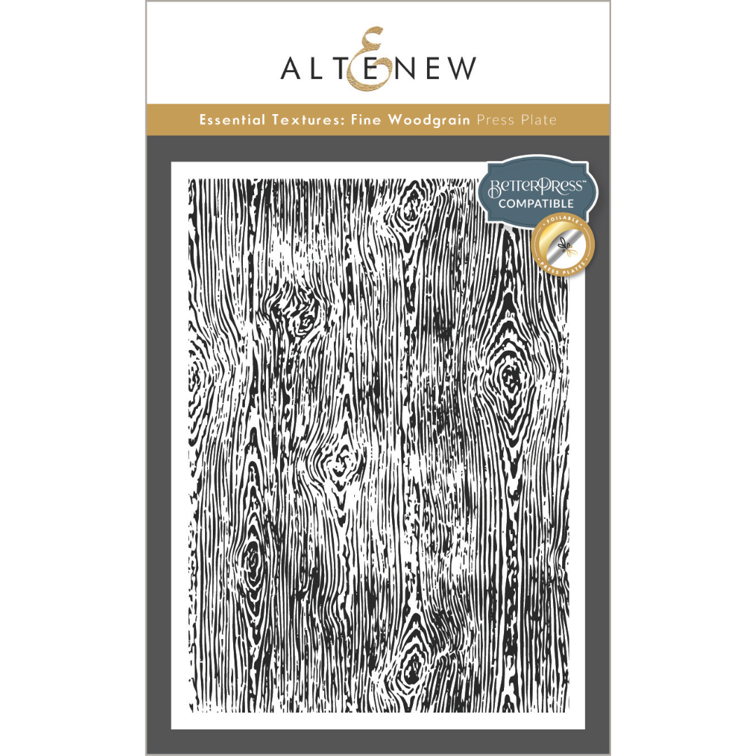 Altenew - Essential Textures: Fine Woodgrain Press Plates/Foil Plates