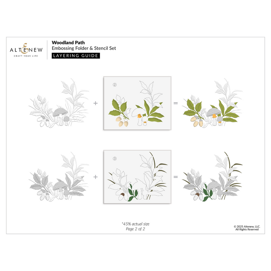 Altenew - Woodland Path Coloring Stencil (3 in 1)