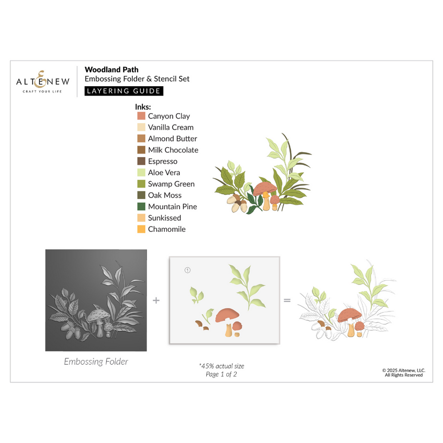 Altenew - Woodland Path Coloring Stencil (3 in 1)