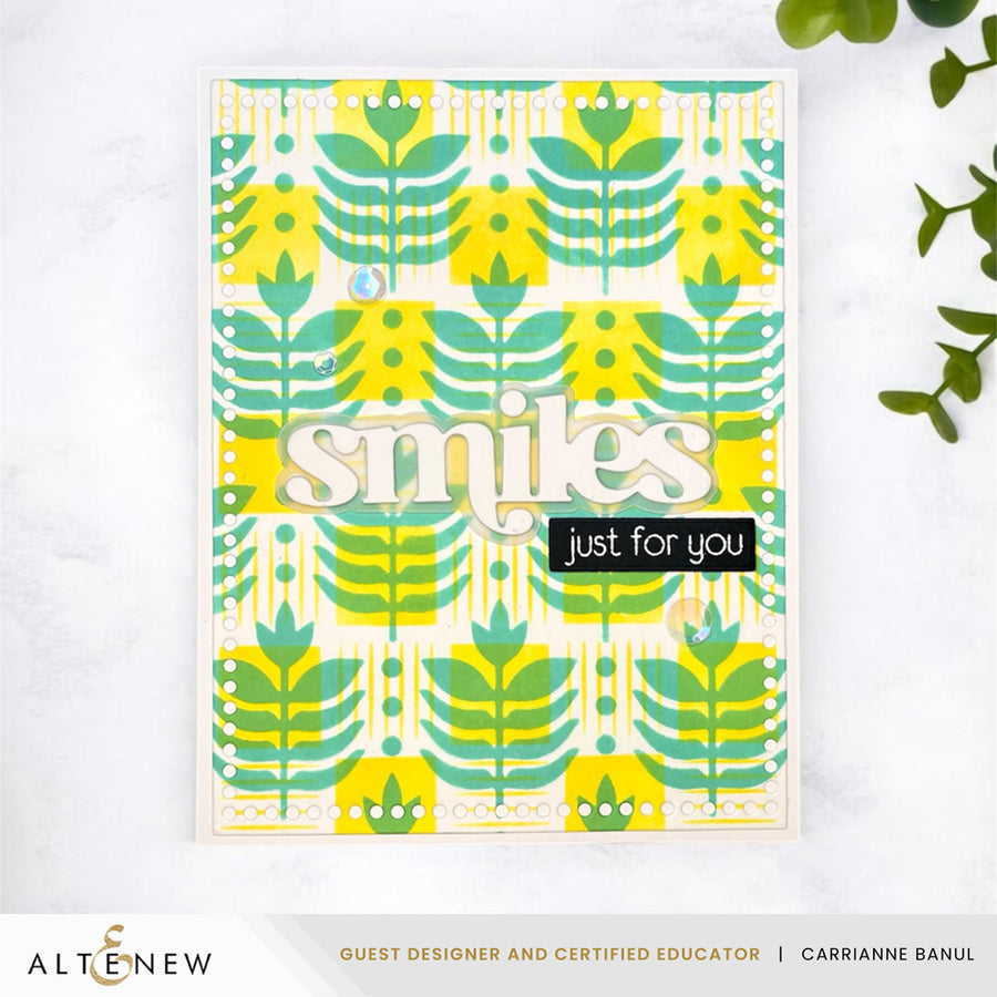 Altenew - Checkerboard Tiles Background Stencil