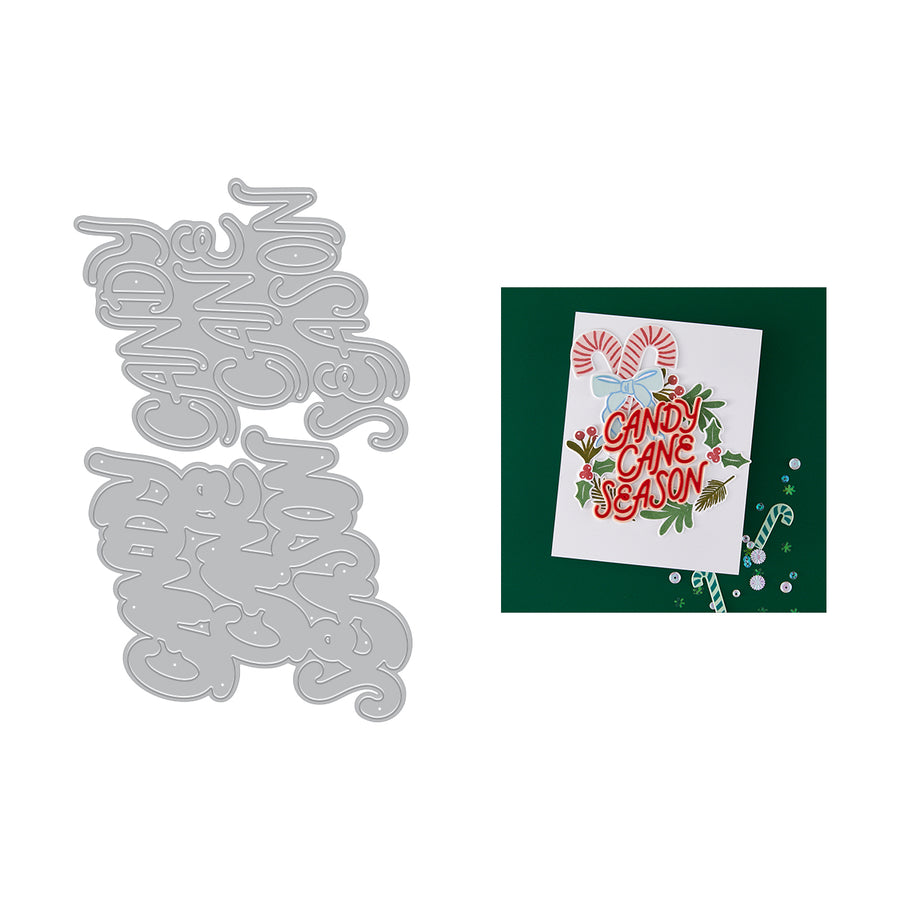 Hero Arts - Candy Cane Season Etched Dies from the Candy Cane Season Collection