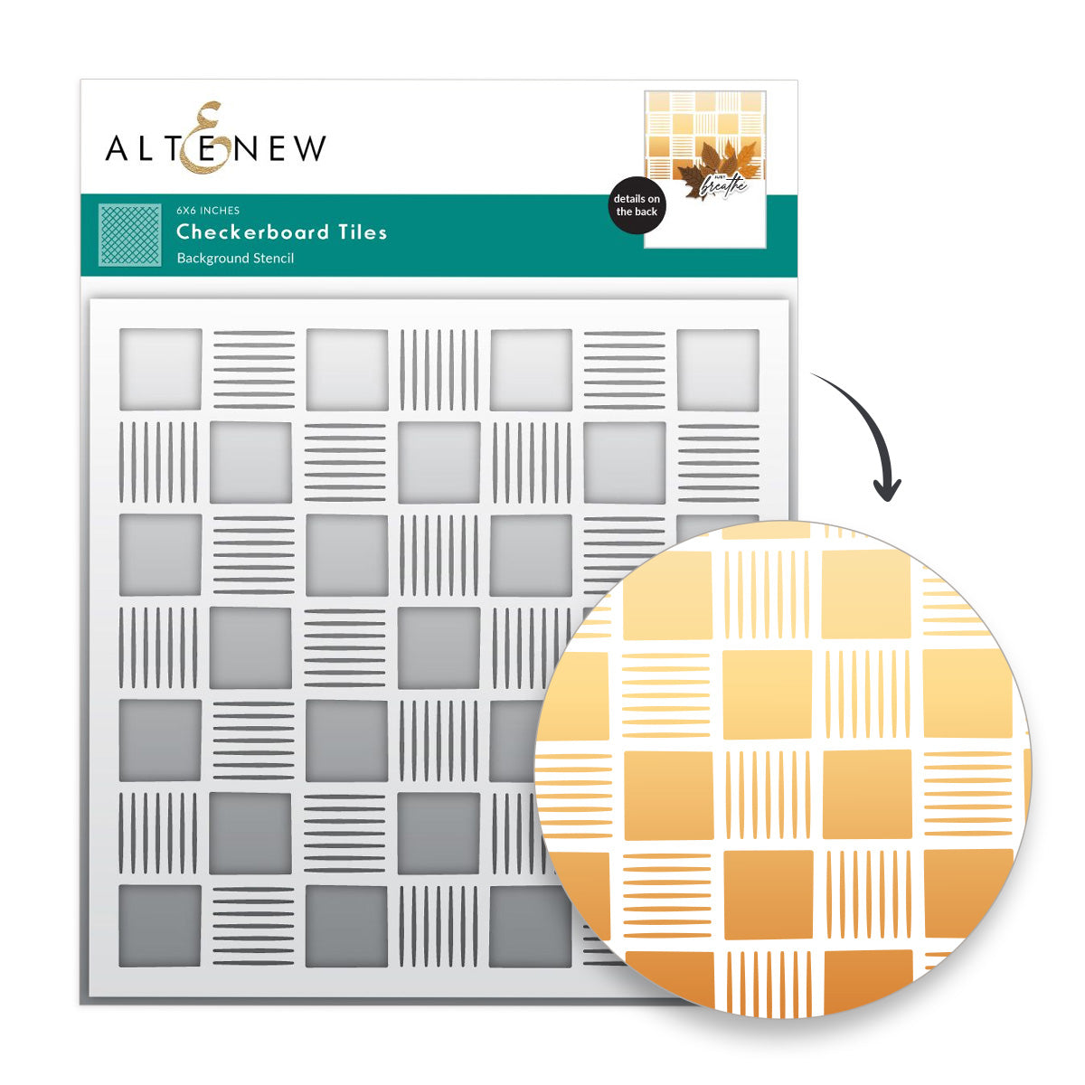 Altenew - Checkerboard Tiles Background Stencil