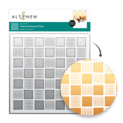 Altenew - Checkerboard Tiles Background Stencil