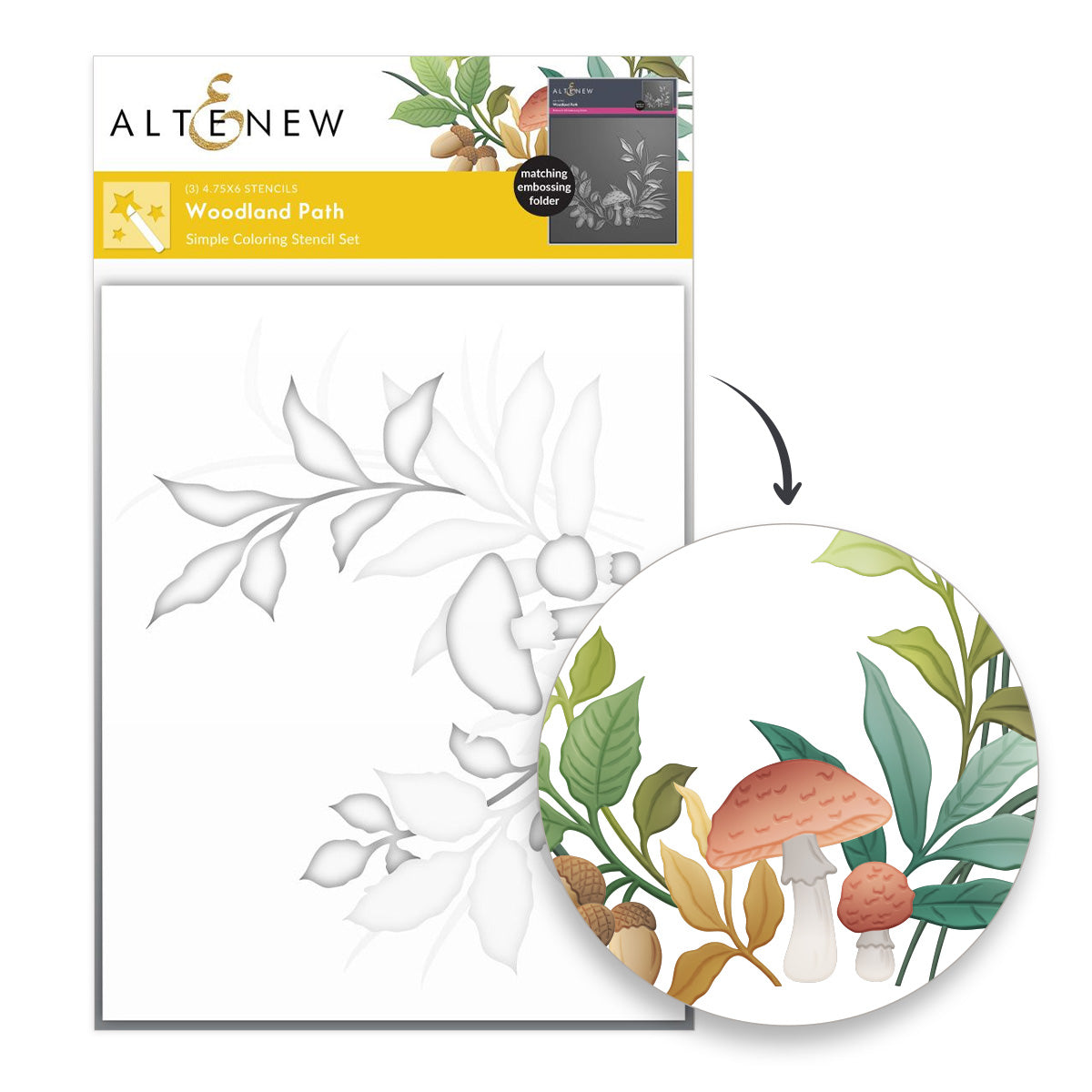 Altenew - Woodland Path Coloring Stencil (3 in 1)