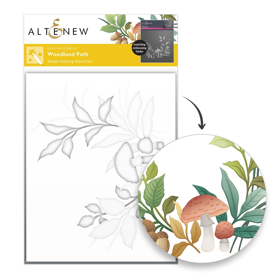 Altenew - Woodland Path Coloring Stencil (3 in 1)