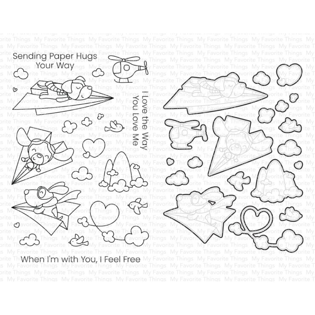 My Favorite Things Paper Planes Stamp & Die Duo