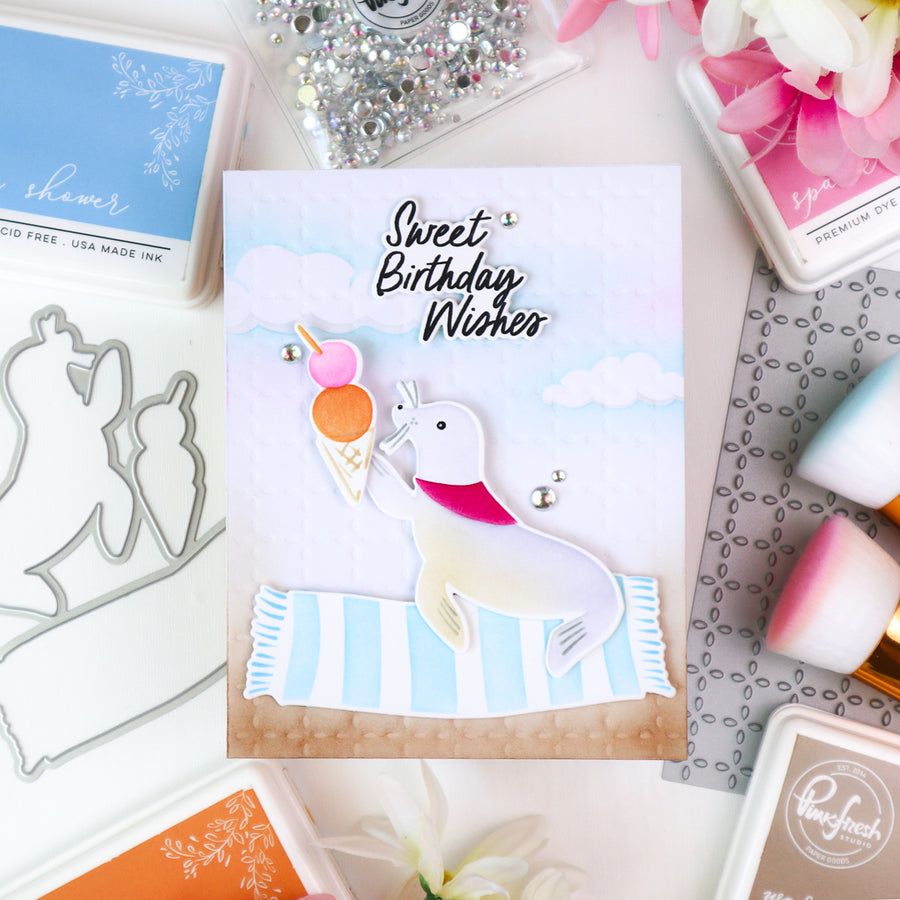 Pinkfresh Studio - Petal Grid Press Plate