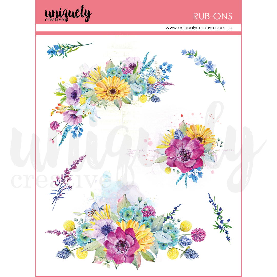 Uniquely Creative Flowering Utopia Flower RubOns 3 Wise Crafters