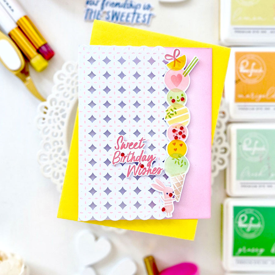 Pinkfresh Studio - Petal Grid Press Plate