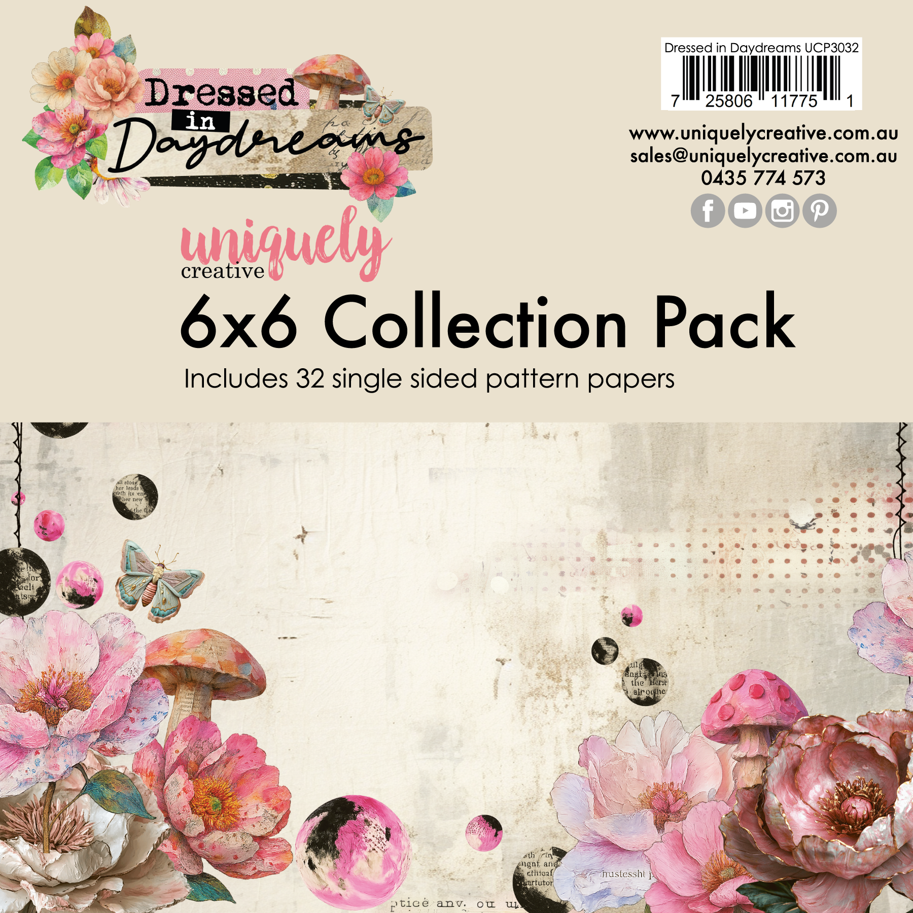 Uniquely Creative - Dressed in Daydreams 6 x 6  Collection Pack (32 sheets)