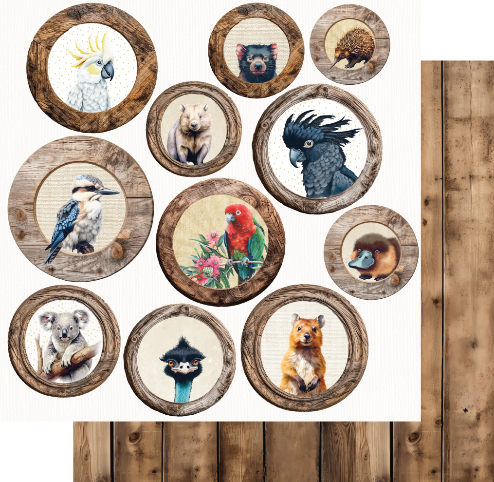Uniquely Creative - Timber & Trim Paper (Echoes of the Outback Collection)