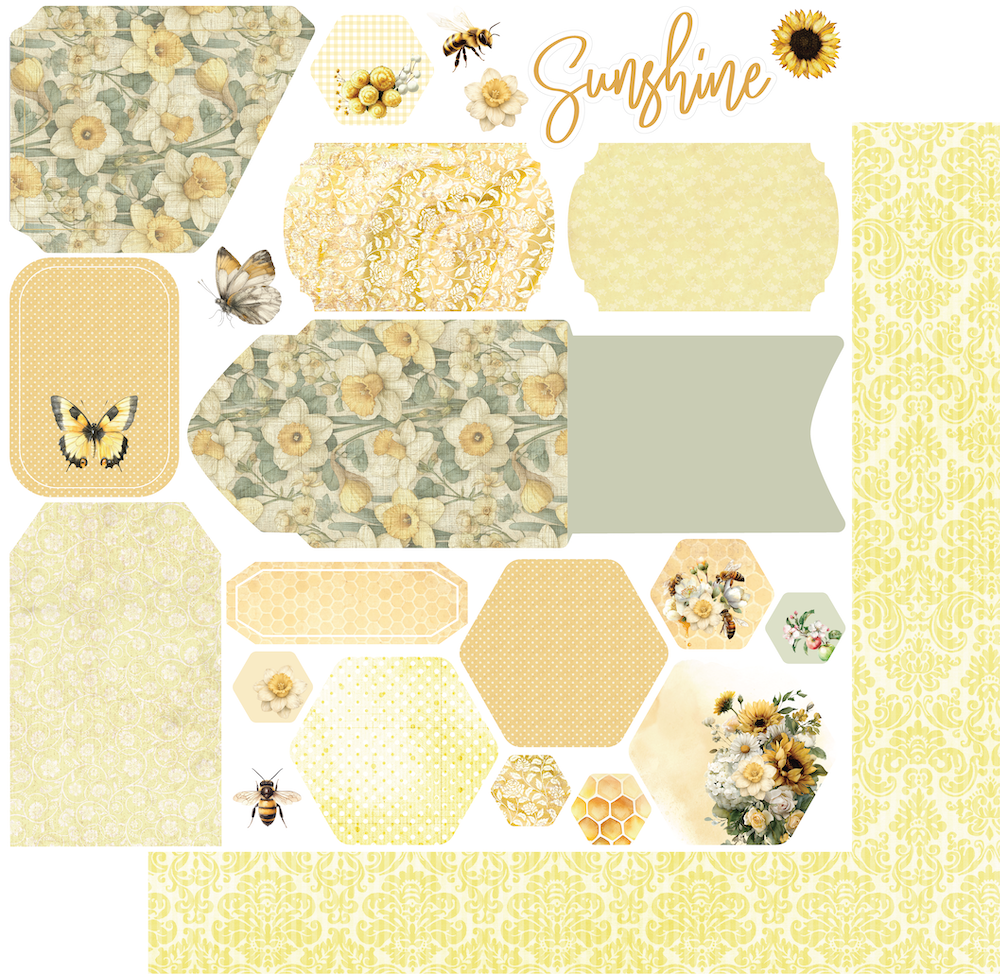Uniquely Creative - Picked Flowers Paper (Sweet as Honey Collection)