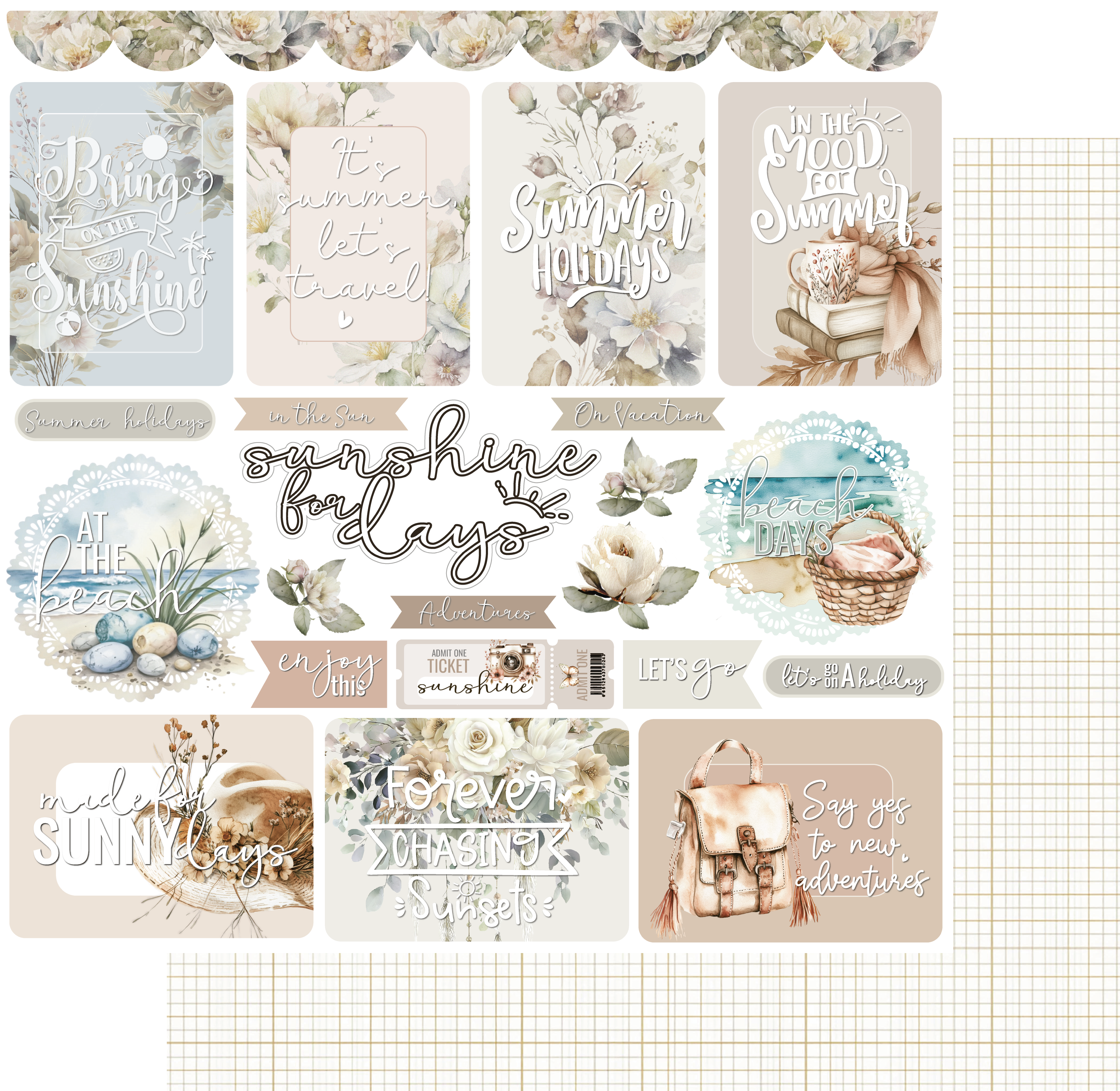 Uniquely Creative - Sunshine for Days Paper (Bohemian Escape Collection)