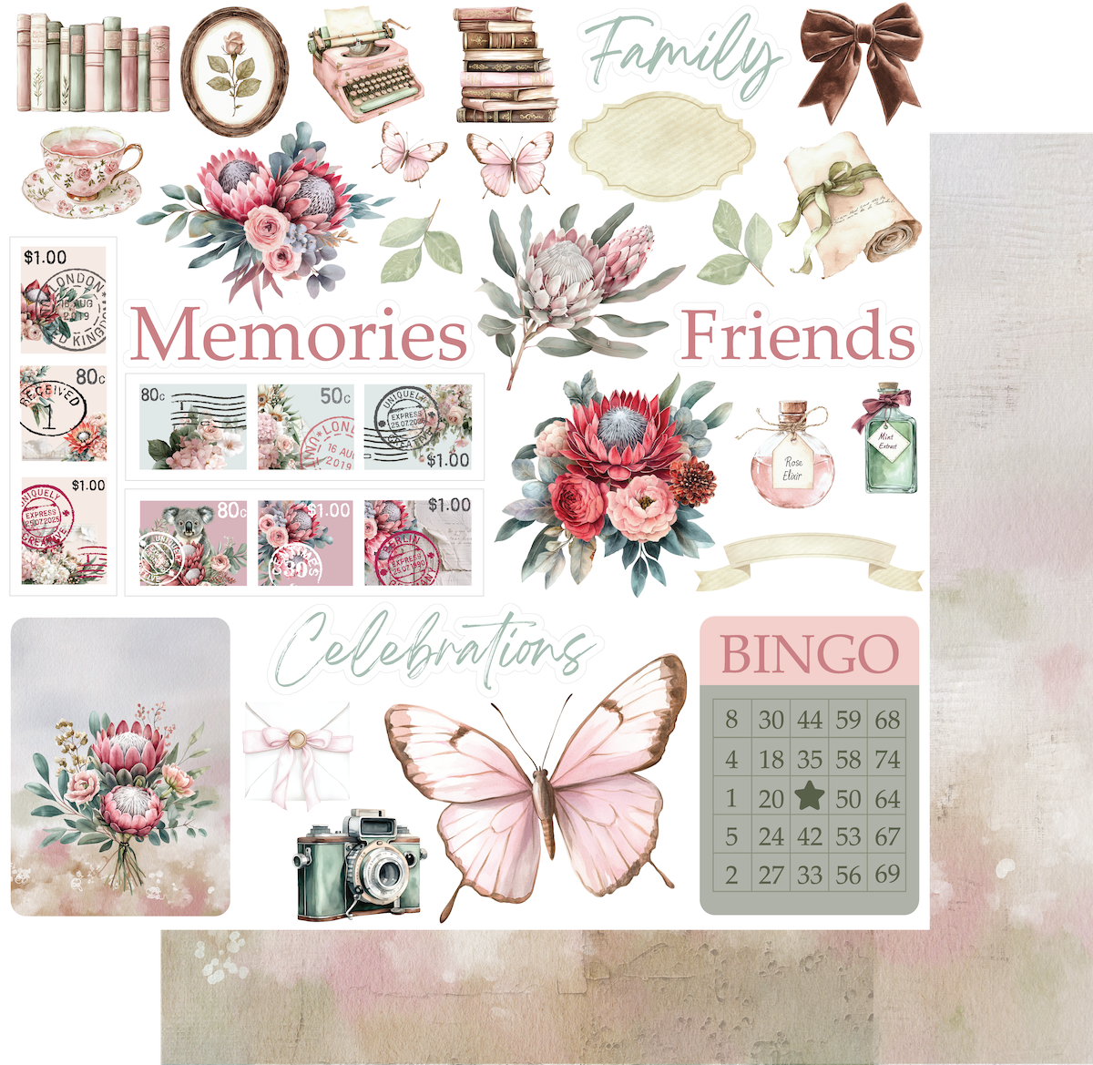 Uniquely Creative - Open Dreams Paper (Paperbark Blooms Collection)