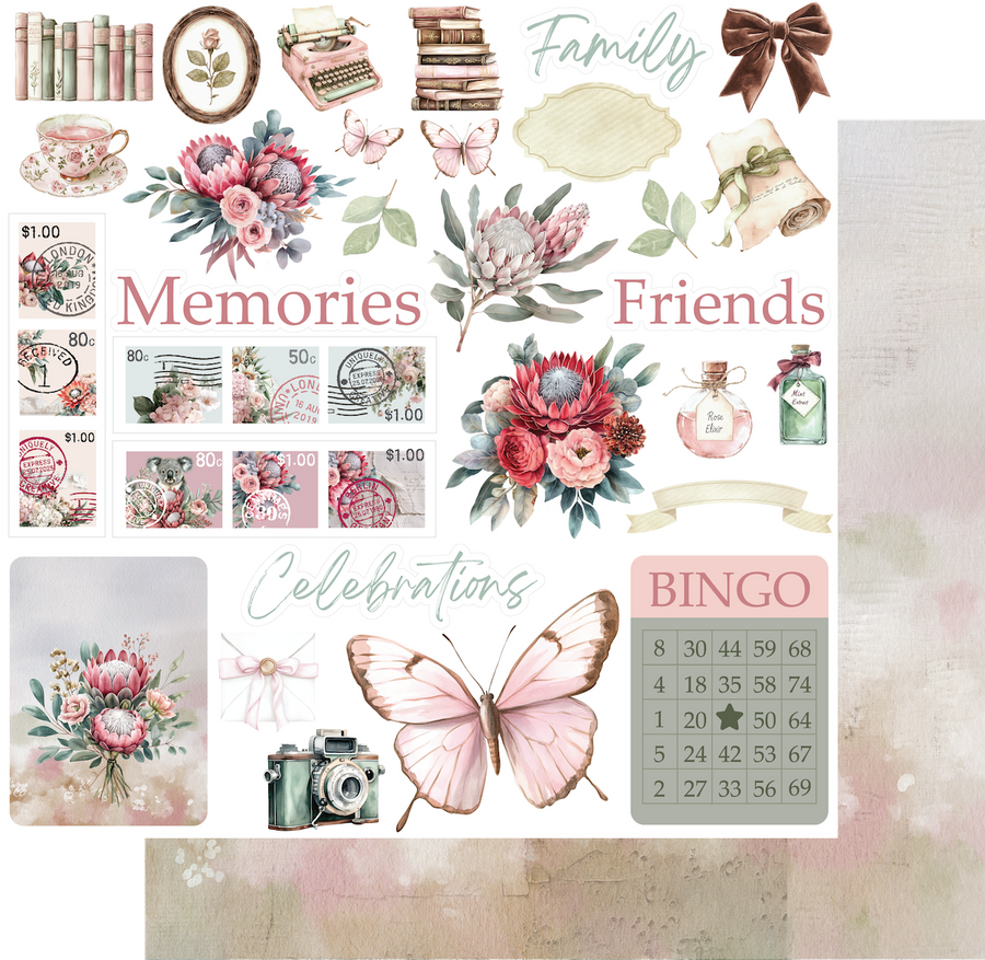 Uniquely Creative - Open Dreams Paper (Paperbark Blooms Collection)