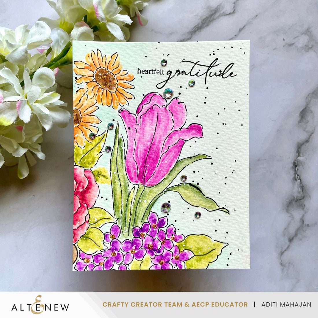 Altenew - Stamp & Paint: One Happy Bouquet Stamp Set