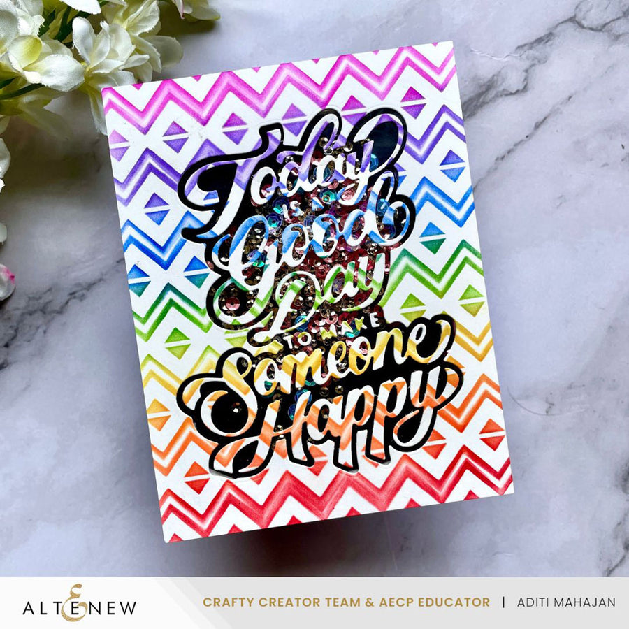 Altenew - Heritage Chevron Weaves Stencil