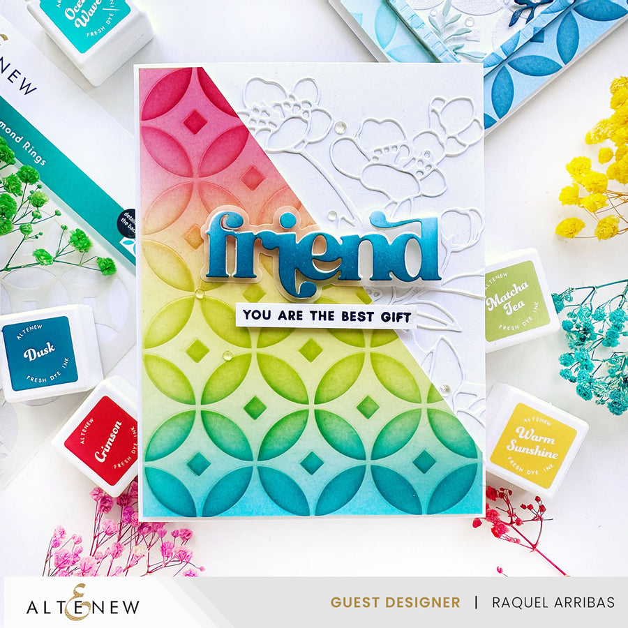 Altenew - Luminous Diamond Rings Stencil