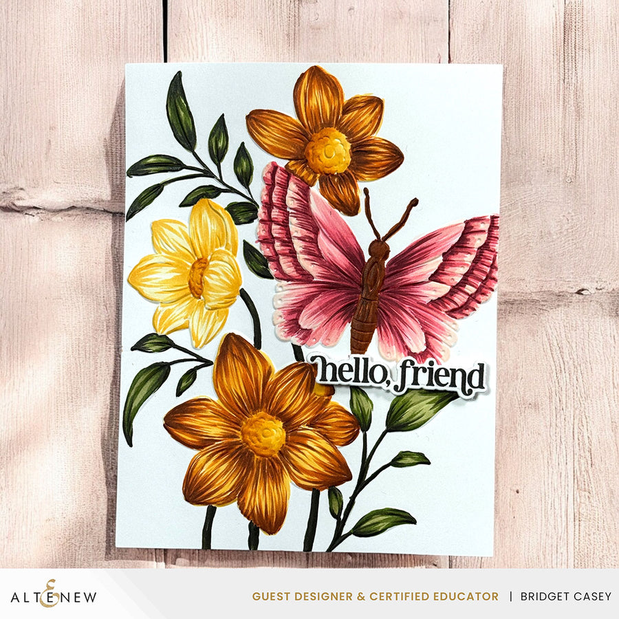 Altenew - Serene Garden Simple Coloring Stencil Set (5 in 1)