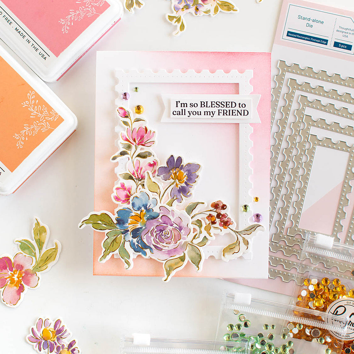 Pinkfresh Studio - Nested Rectangles Postage Edge Die