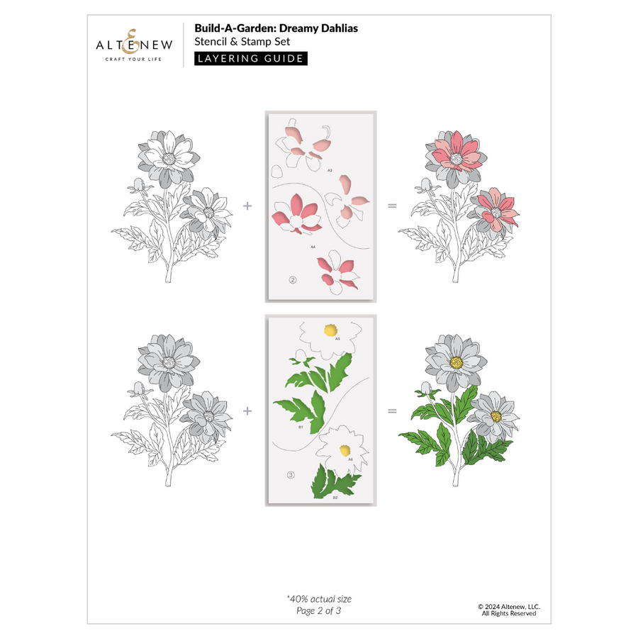 Altenew - Build-A-Garden: Dreamy Dahlias and Add-on Die Bundle
