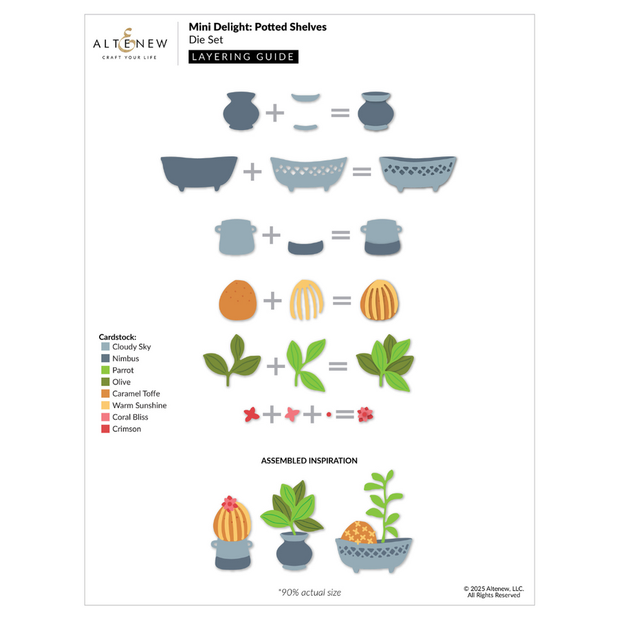 Altenew - Mini Delight: Potted Shelves Stamp & Die Set