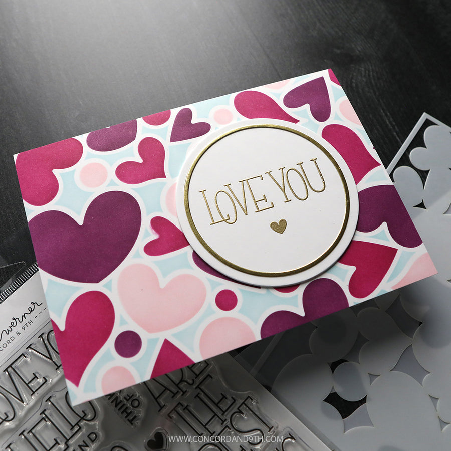 Concord & 9th (Kristina Werner) - Jumble of Hearts Stencil Pack