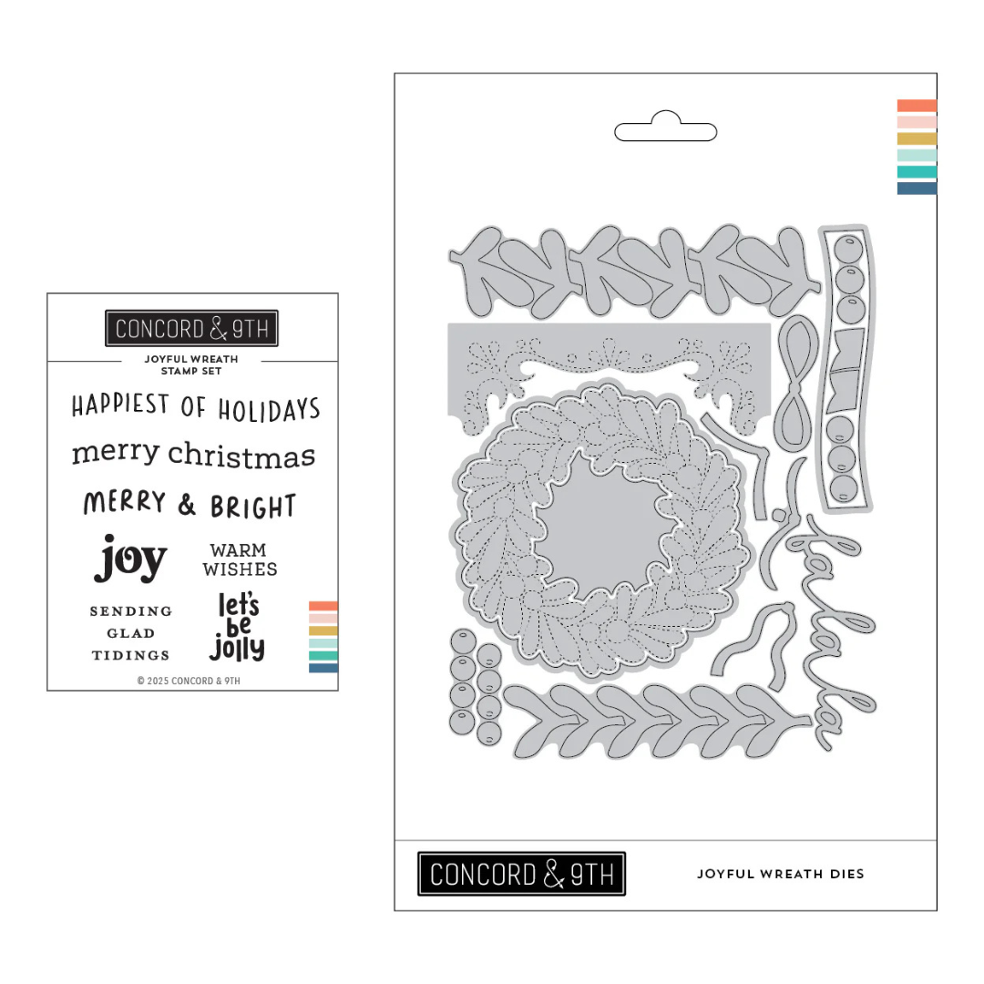 Concord & 9th - Joyful Wreath Stamp & Die Bundle