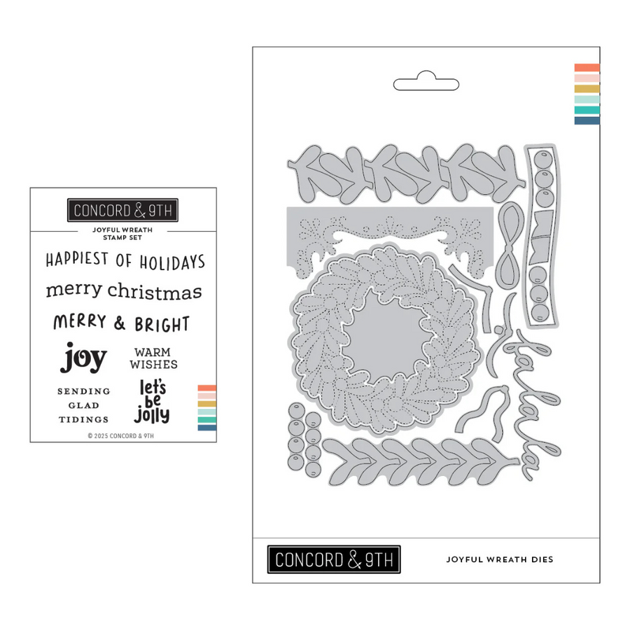 Concord & 9th - Joyful Wreath Stamp & Die Bundle