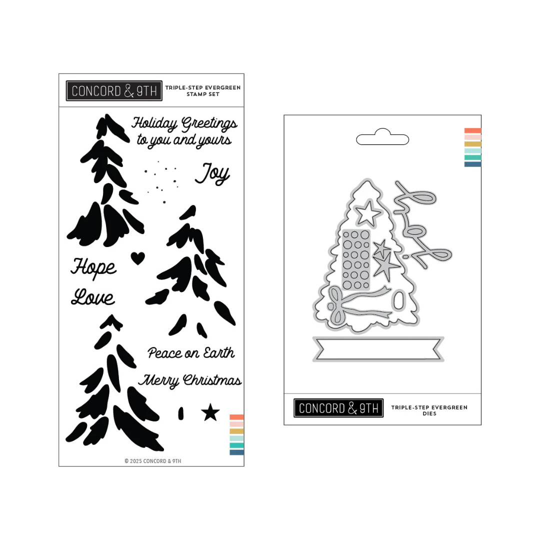 Concord & 9th - Triple-step Evergreen Stamp & Die Bundle