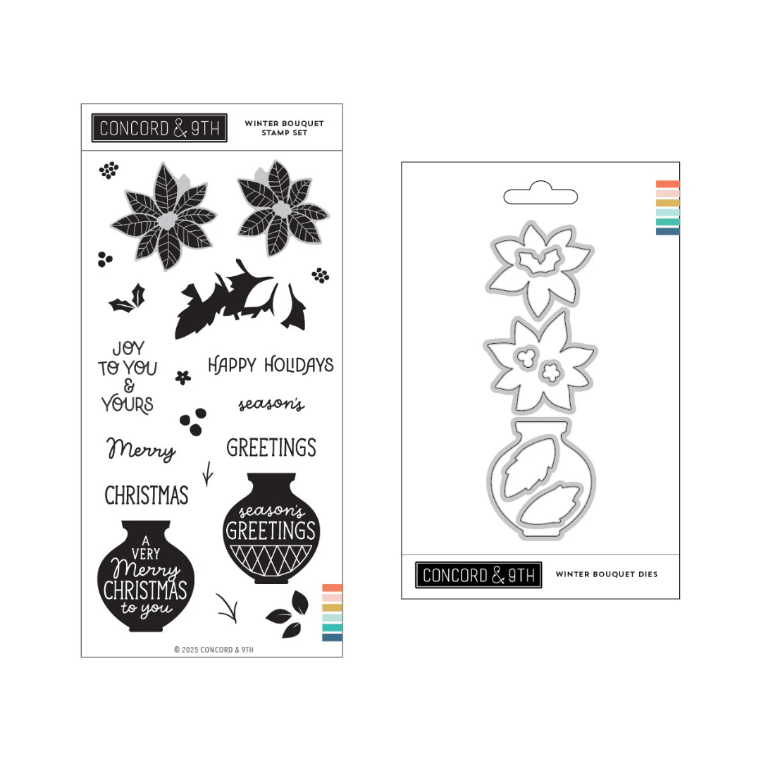 Concord & 9th - Winter Bouquet Stamp & Die Bundle
