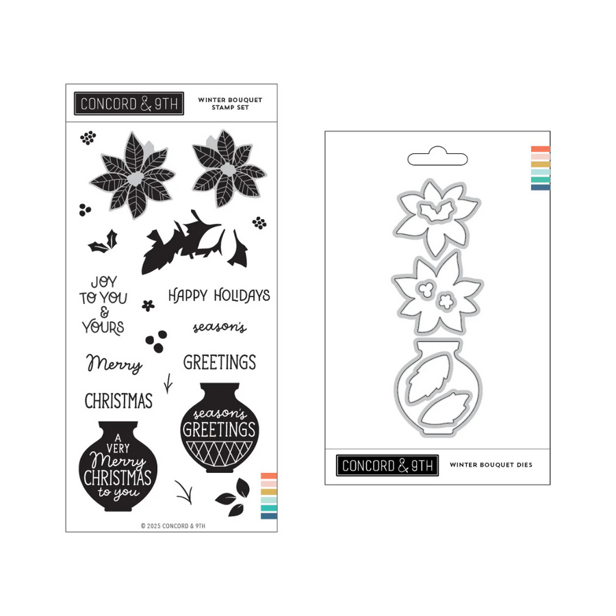 Concord & 9th - Winter Bouquet Stamp & Die Bundle