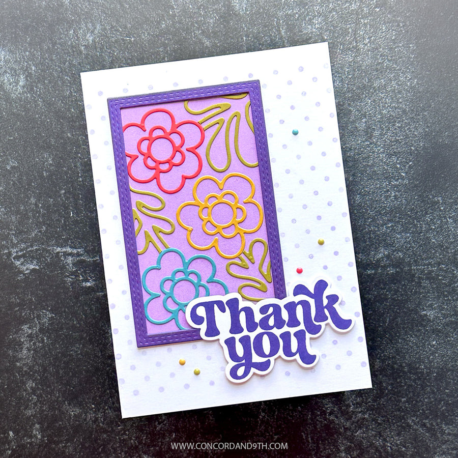 (PRE-ORDER) Concord & 9th (Kristina Werner) - Retro Flowers Stamp Set
