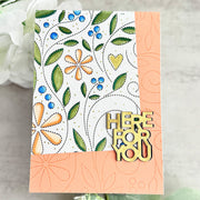 Concord & 9th (Kristina Werner) - Easy Repeat Stitched Vines Background Stamp