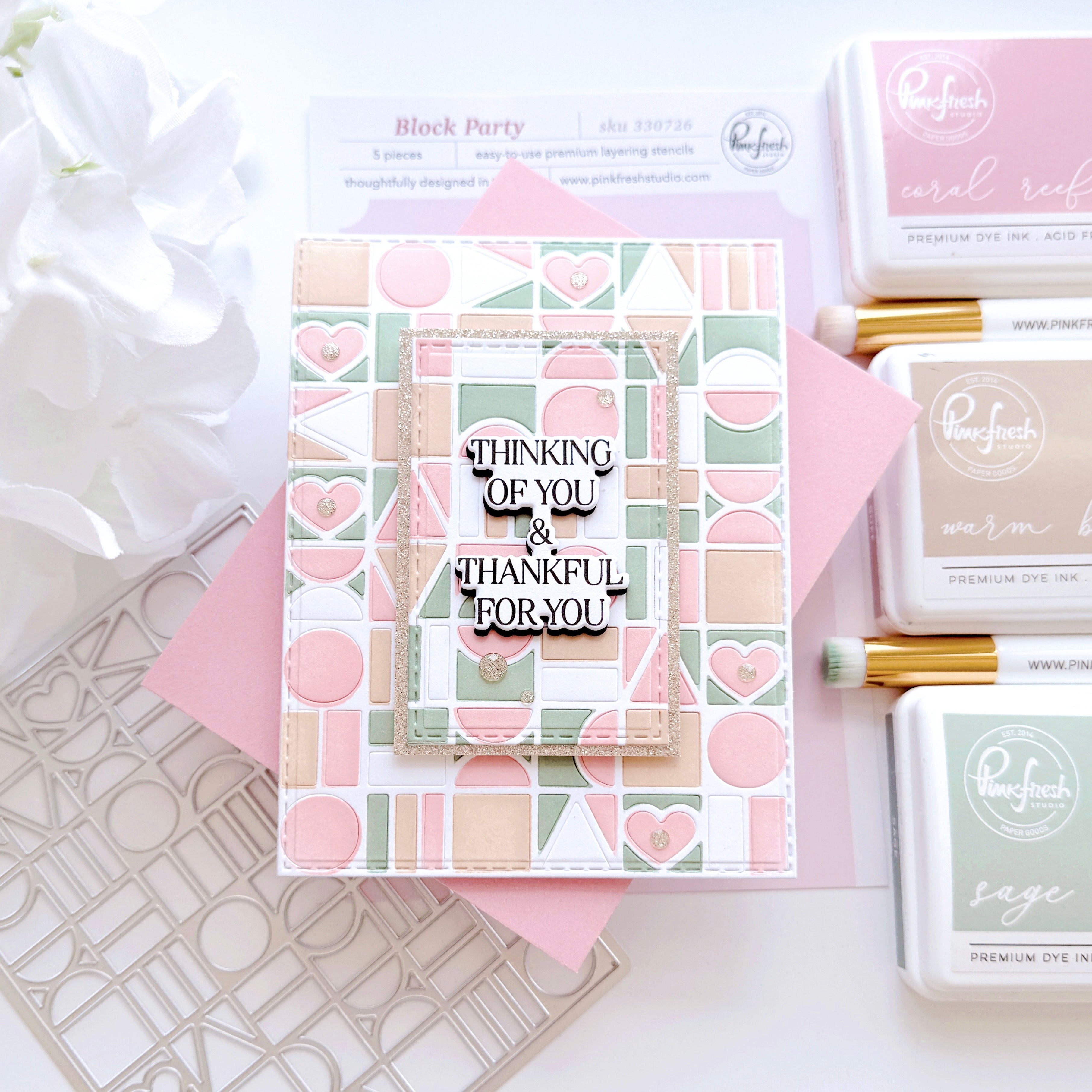 Pinkfresh Studio Block Party card ideas