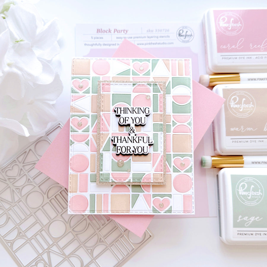 Pinkfresh Studio Block Party card ideas