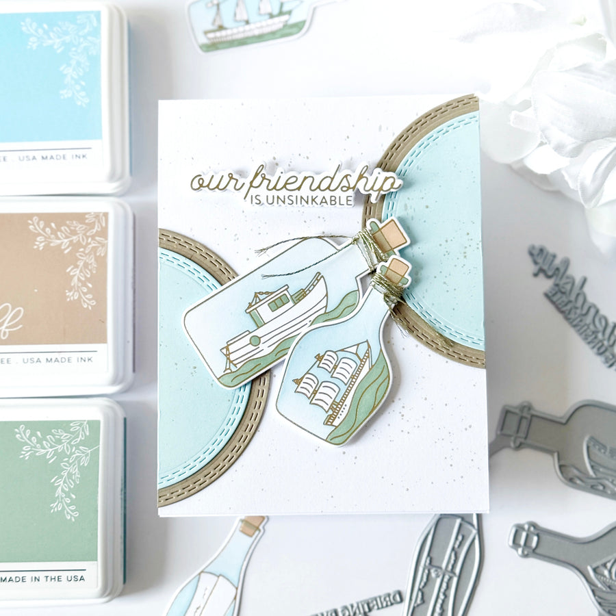 Pinkfresh Studio - Message in a Bottle Press Plates