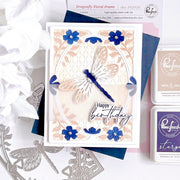 Pinkfresh Studio - Dragonfly Floral Frame Coverplate Die