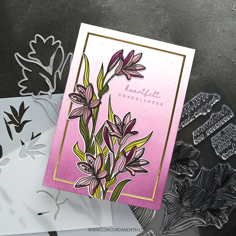 Concord & 9th (Kristina Werner) - Long Line Lilies Stamp Set