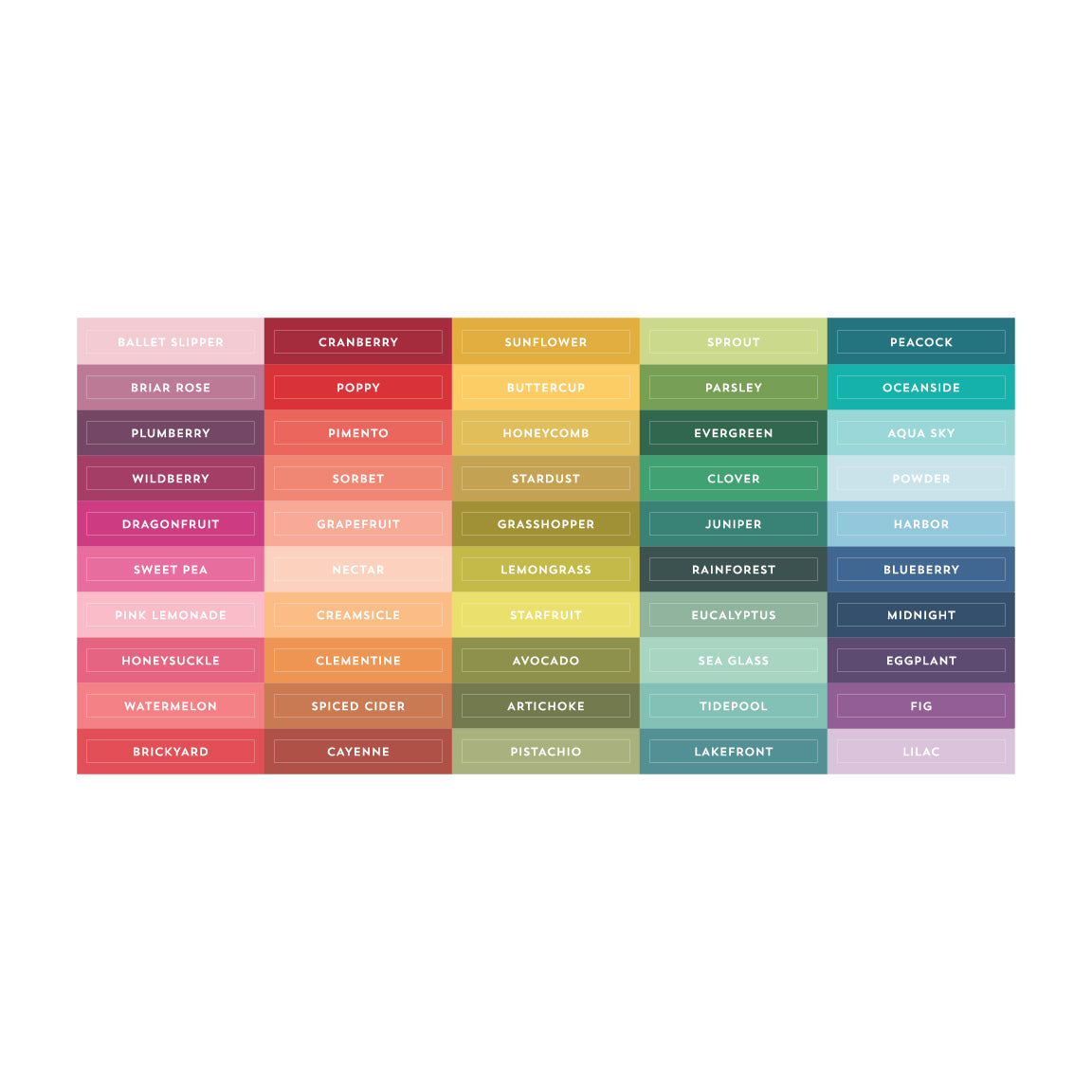 Concord & 9th - Core Collection Ink Pad Labels (50 Colors)