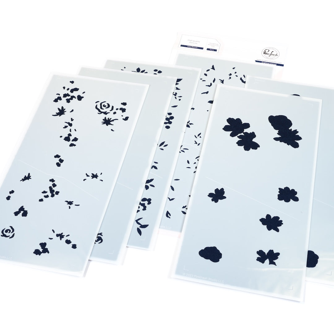 Pinkfresh Studio - Cozy Blooms Stencils