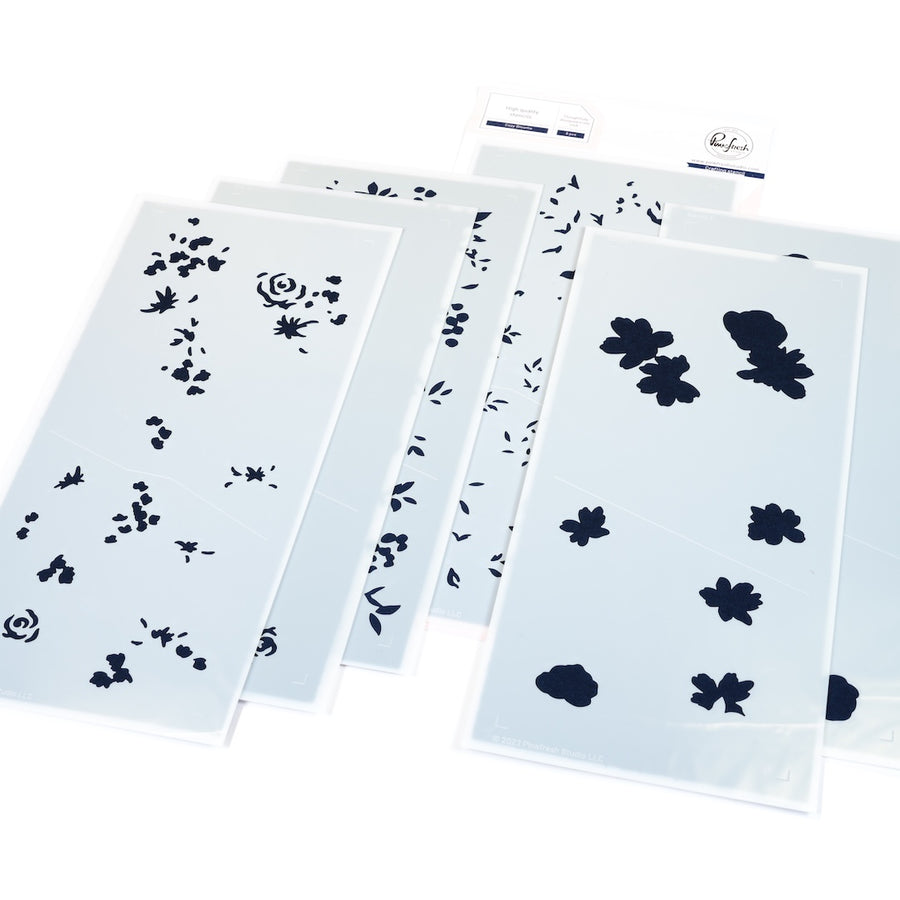 Pinkfresh Studio - Cozy Blooms Stencils