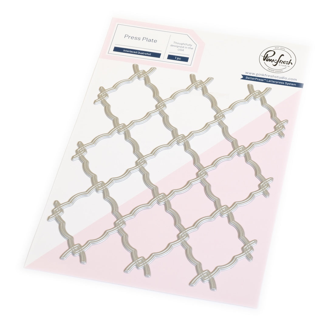 Pinkfresh Studio - Interlaced Quatrefoil Press Plate