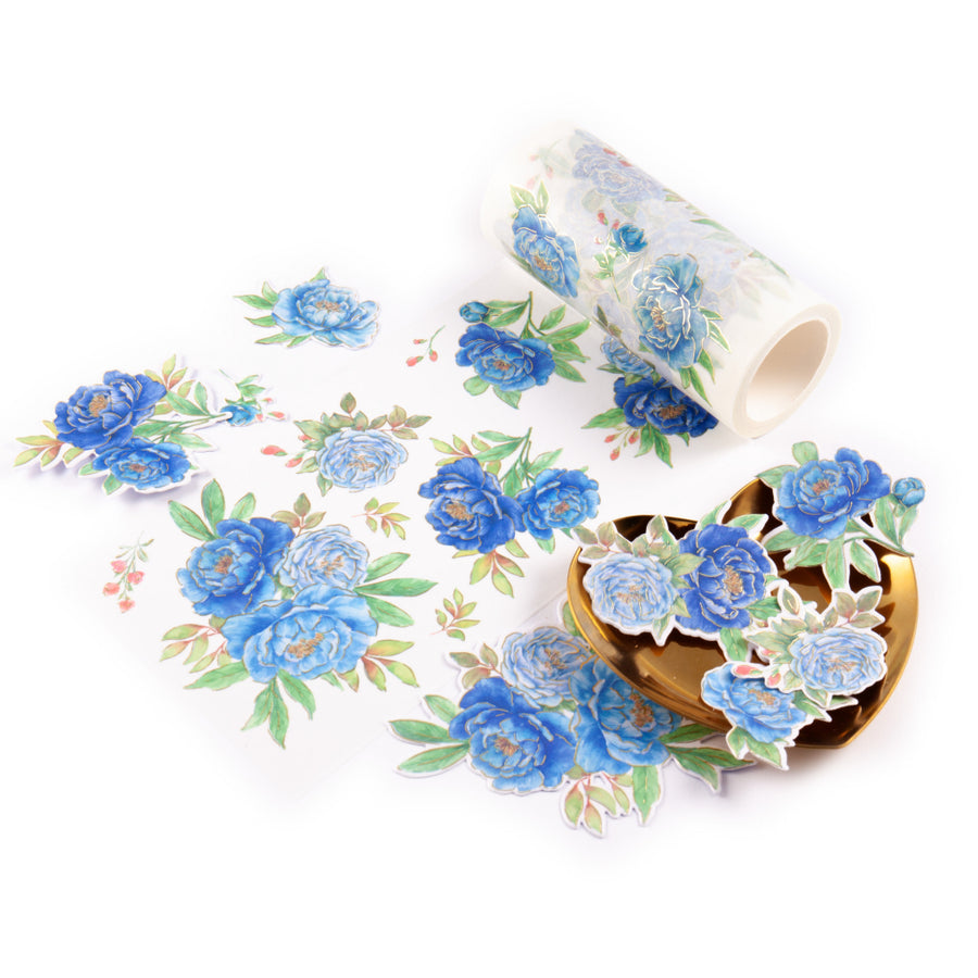 Pinkfresh Studio - Peony Perfection: Blue Washi