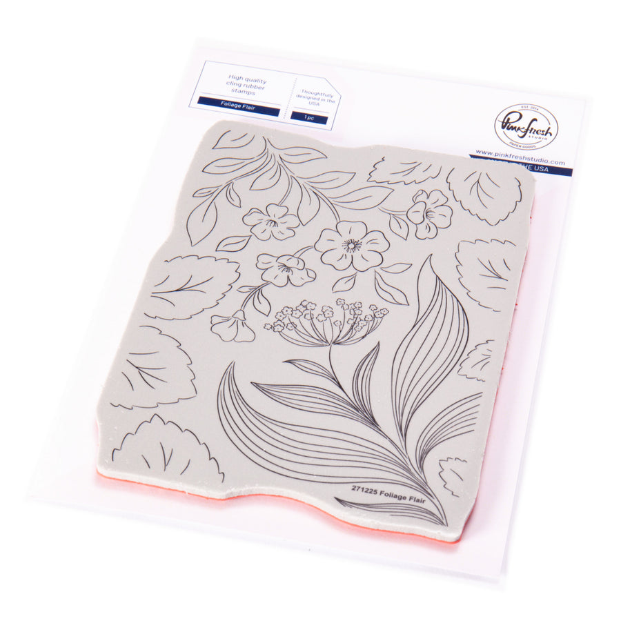 Pinkfresh Studio - Foliage Flair Cling Stamp
