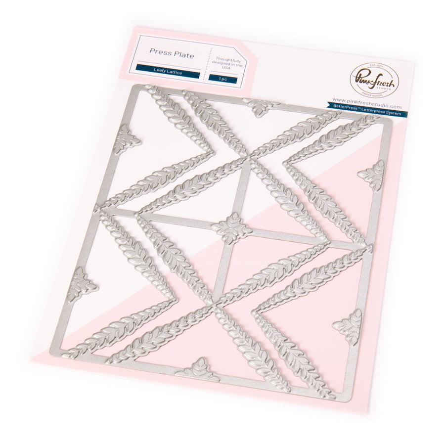 Pinkfresh Studio - Leafy Lattice Press Plate