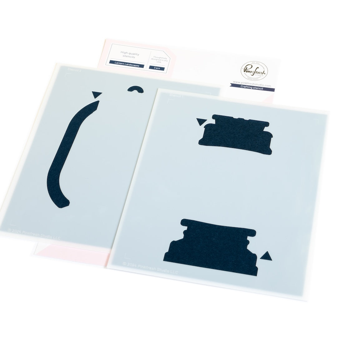 Pinkfresh Studio - Lantern Landscapes Stencils