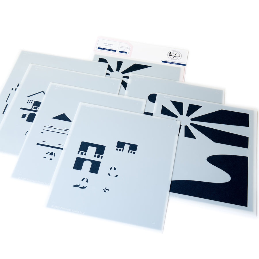 Pinkfresh Studio - Coastal Paradise Stencils
